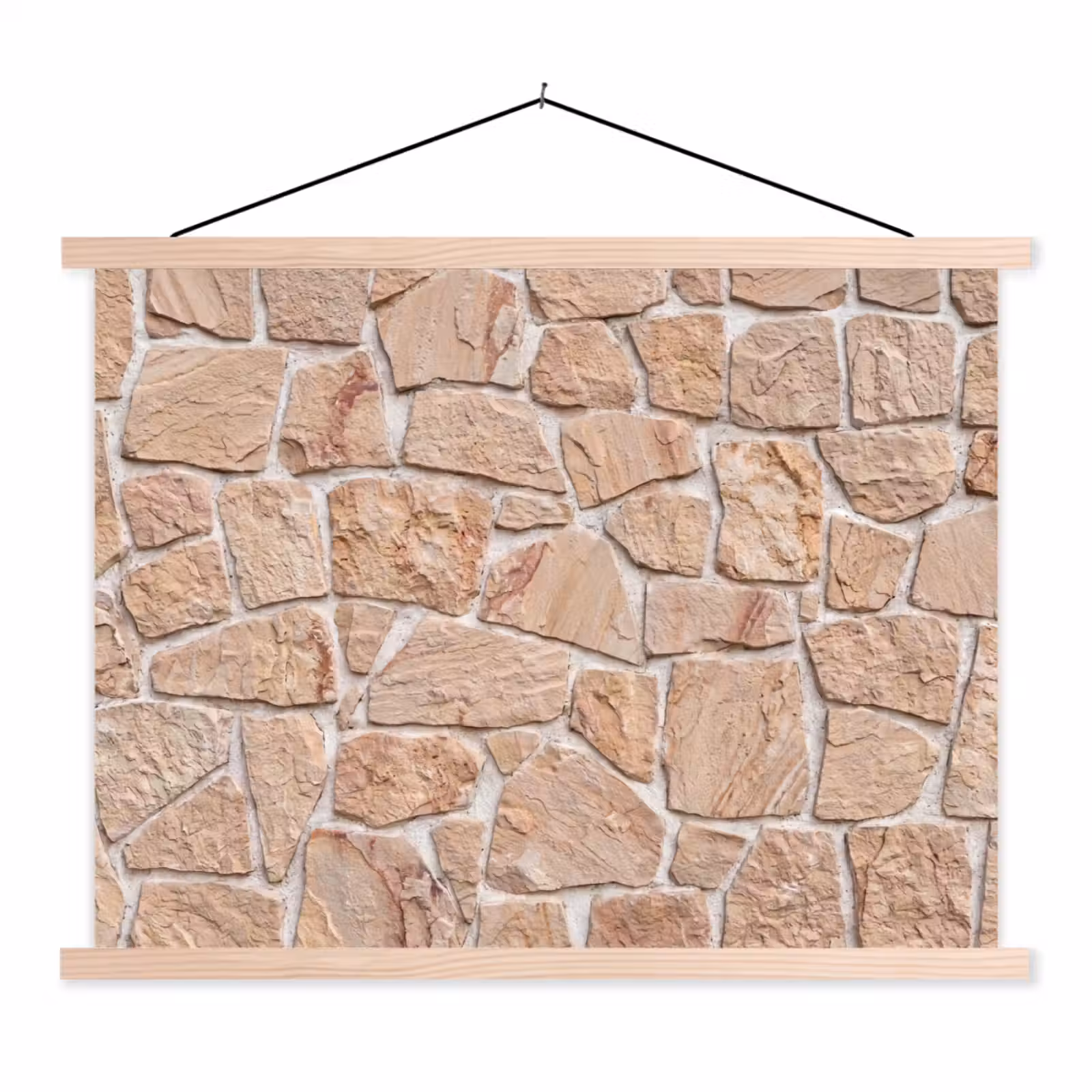 Schoolplaat - Muur - Steen - Patroon - Rustiek - Beige — 1