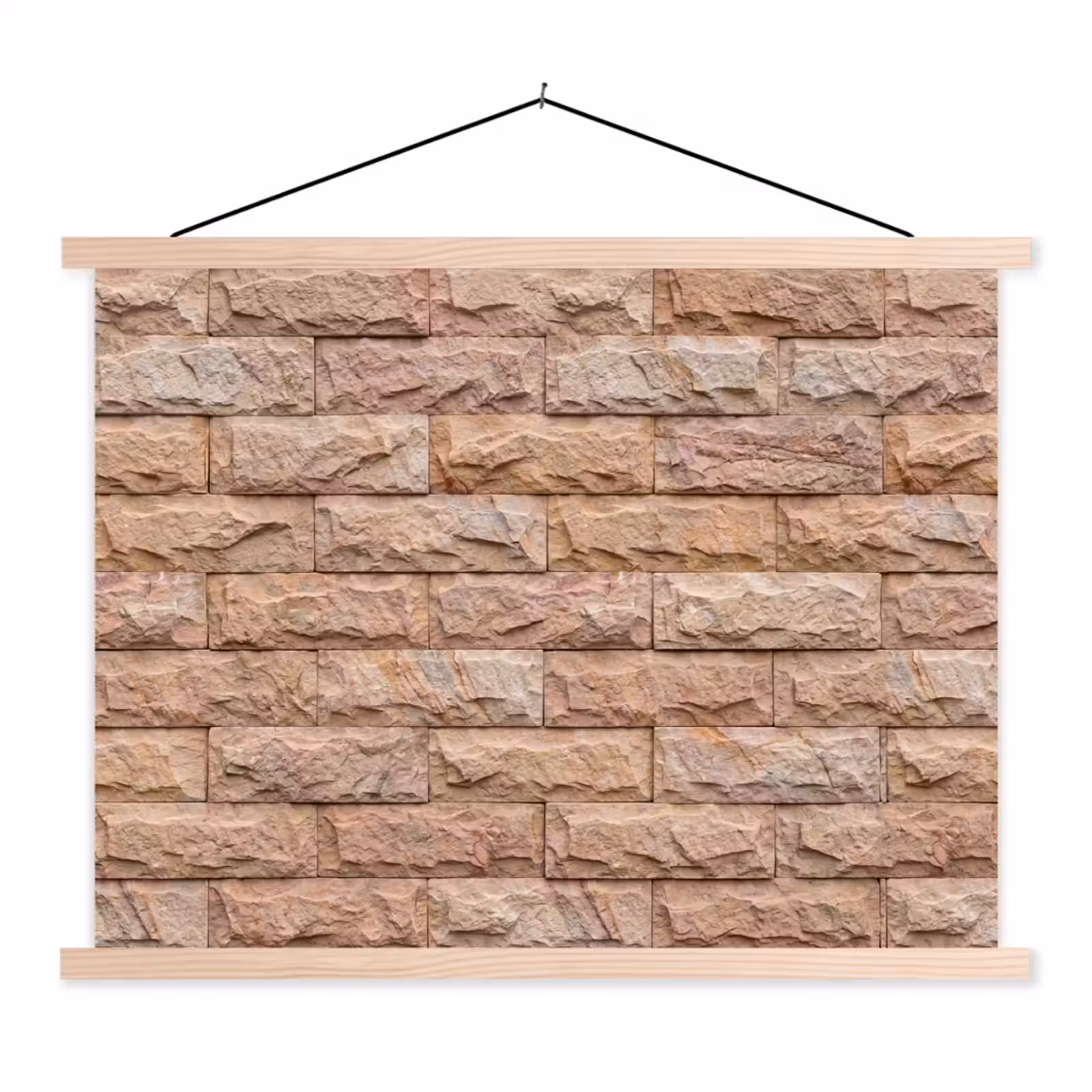 Schoolplaat - Muur - Steen - Ruw - Textuur - Beige — 1