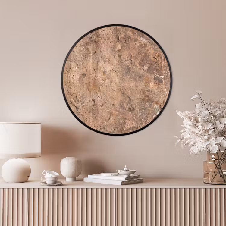 Ronde fotolijst - Steen - Natuur - Textuur - Abstract - Bruin — 4