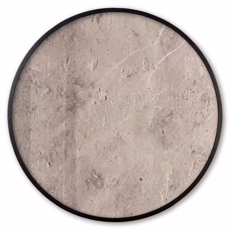 Ronde fotolijst - Textuur - Steen - Patroon - Rustiek - Beige — 1