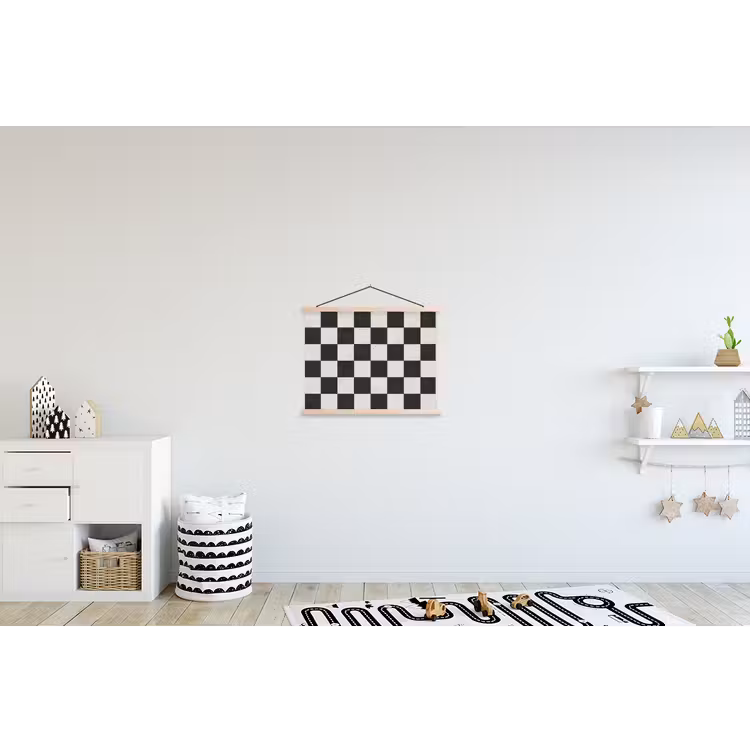Schoolplaat - Dambord - Marmer - Zwart - Wit — 3