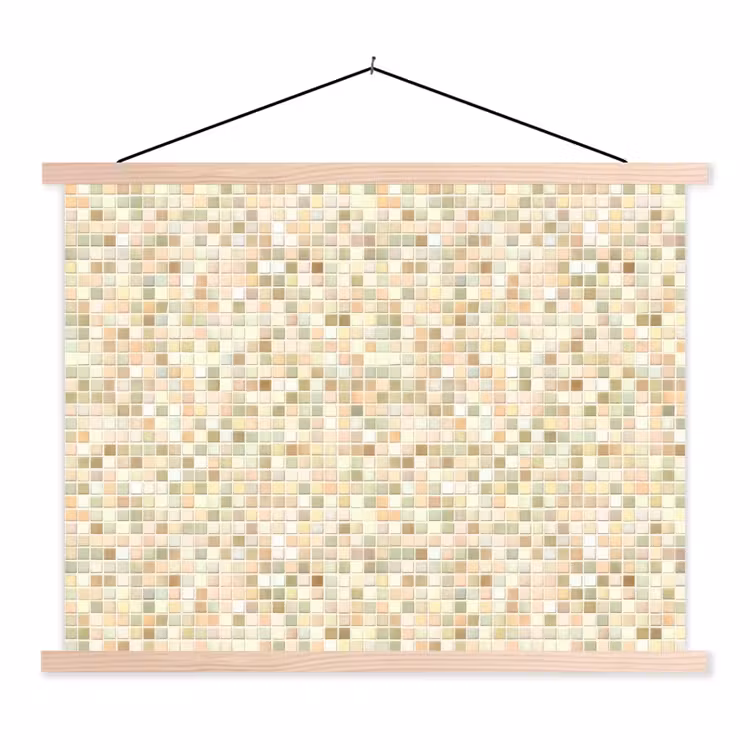 Schoolplaat - Mozaïek - Patroon - Beige — 1