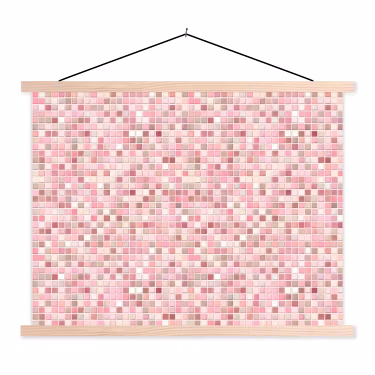 Schoolplaat - Mozaïek - Patroon - Roze — 1