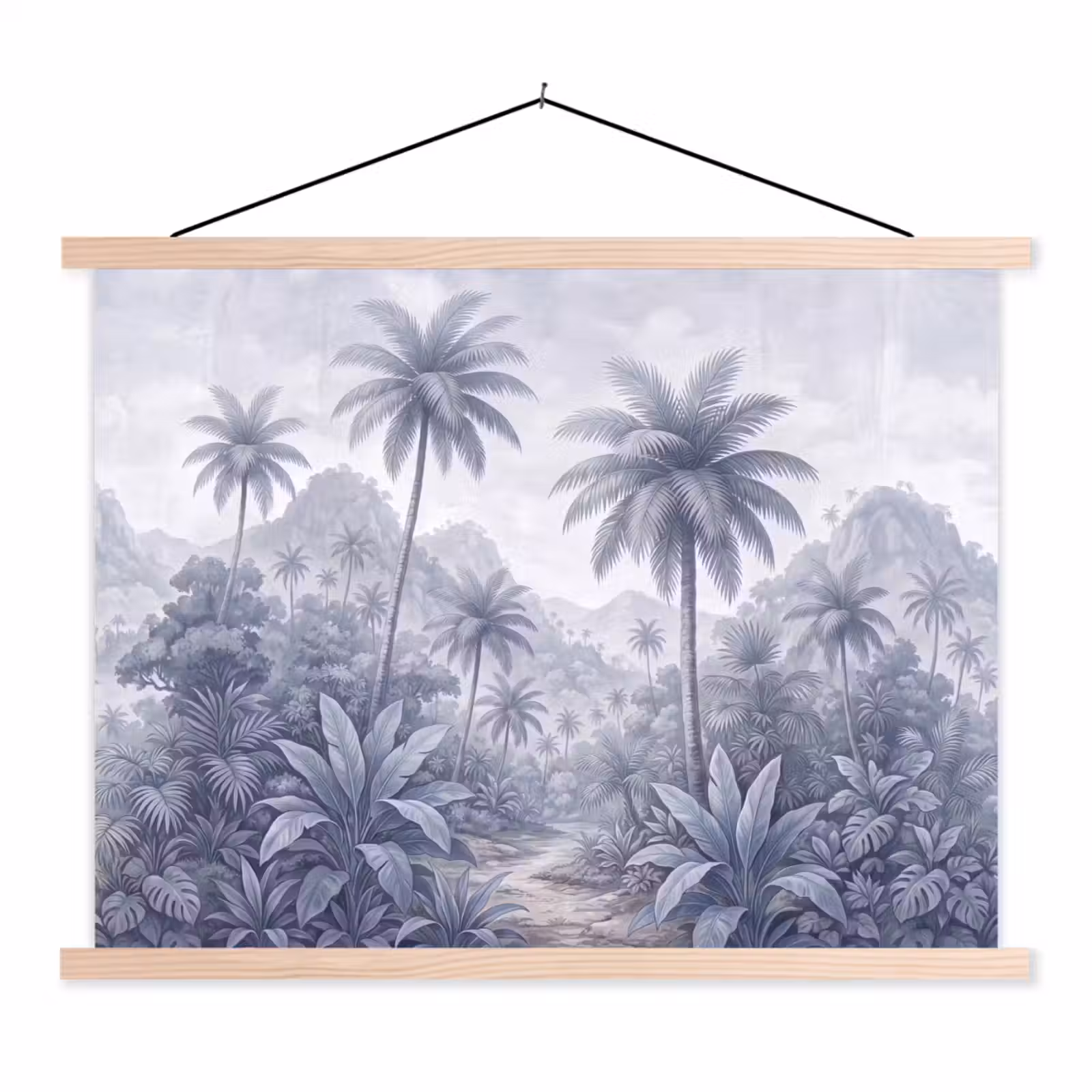 Schoolplaat - Natuur - Boom - Tropisch - Landschap - Blauw — 1