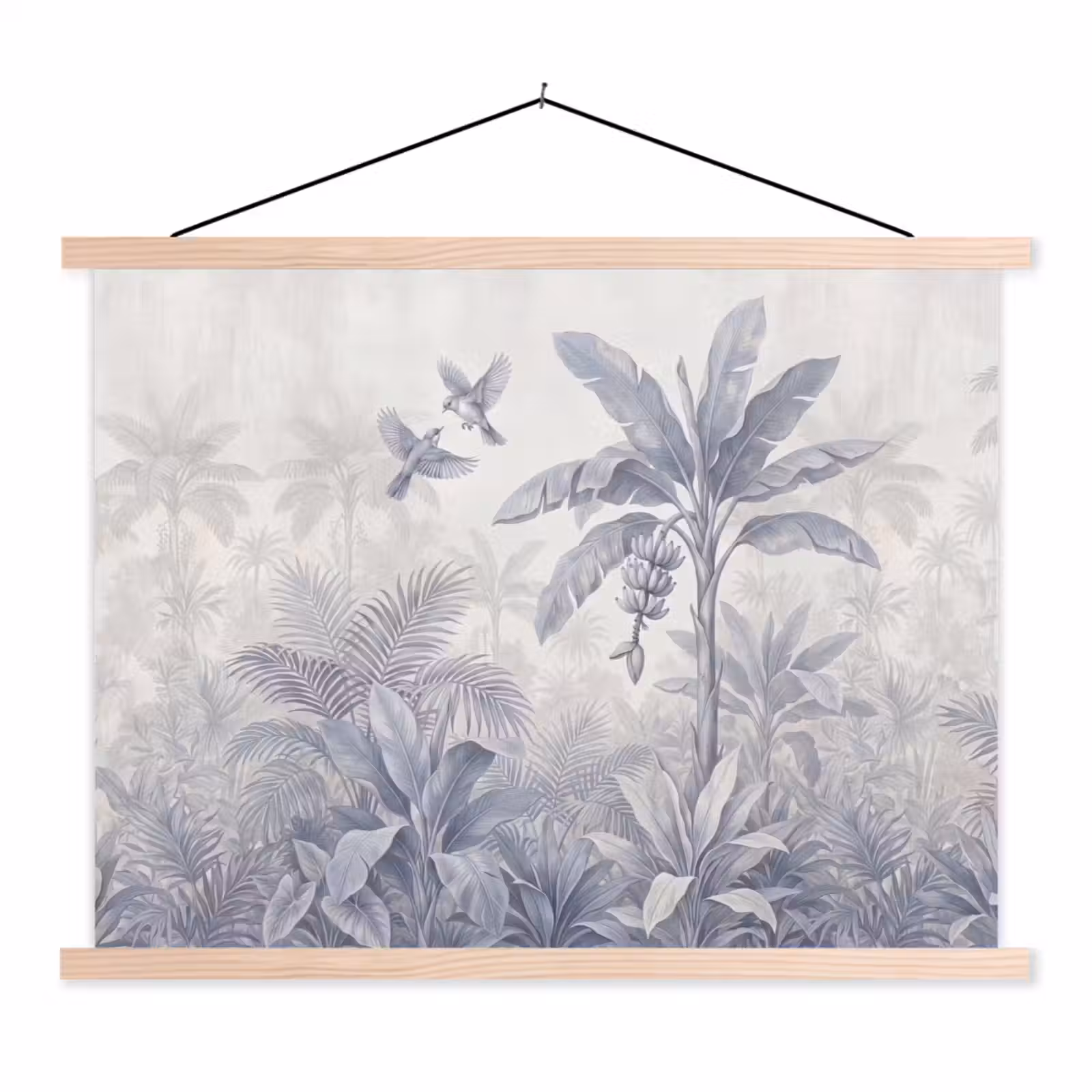 Schoolplaat - Natuur - Vogel - Jungle - Illustratie - Blauw — 1
