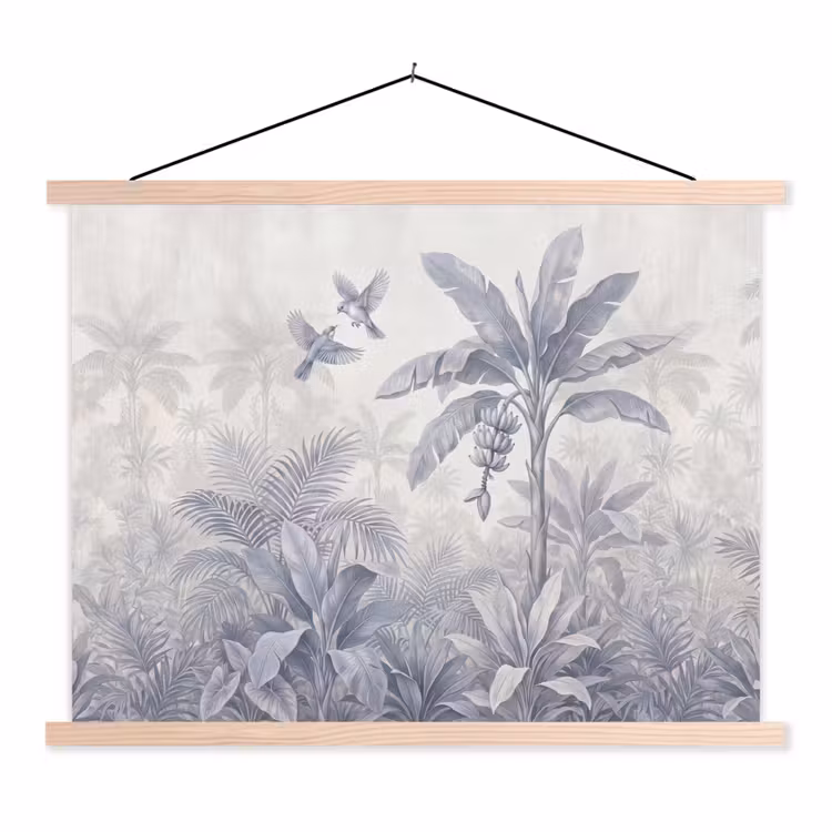 Schoolplaat - Natuur - Vogel - Jungle - Illustratie - Blauw — 1