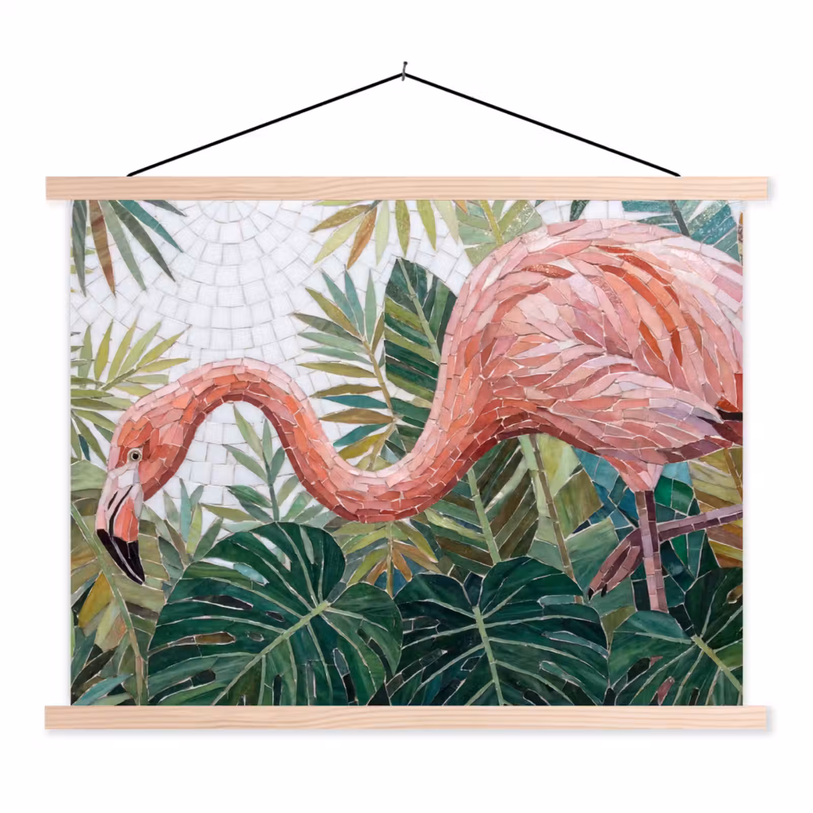 Schoolplaat - Natuur - Bladeren - Abstract - Groen - Vogel — 1