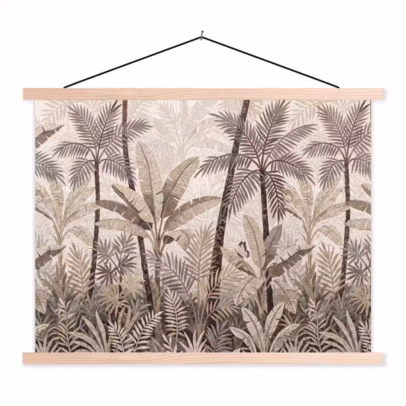 Schoolplaat - Natuur - Bladeren - Landschap - Mozaïek - Beige — 1