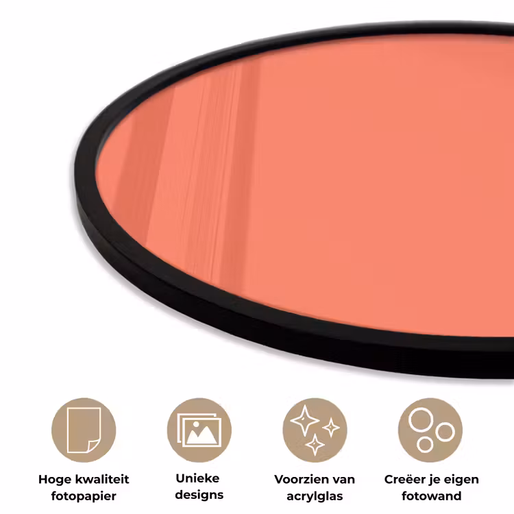 Ronde fotolijst - Sunset - Salmon - Oranje — 5