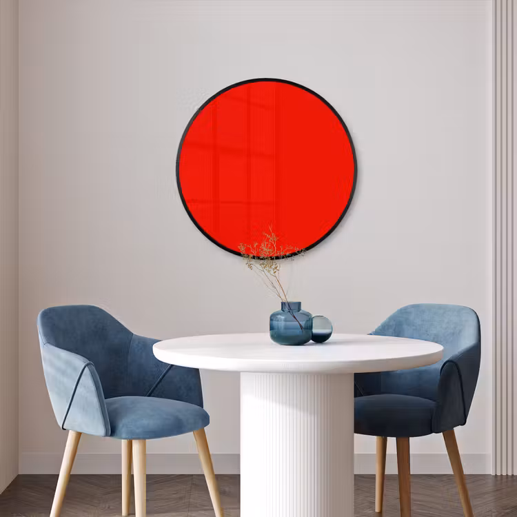 Ronde fotolijst - Vibrant - Vermilion - Rood — 3