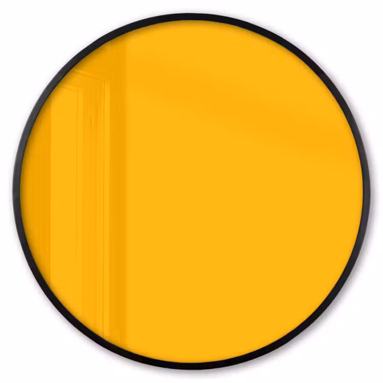 Ronde fotolijst - Vivid - Amber - Geel — 1