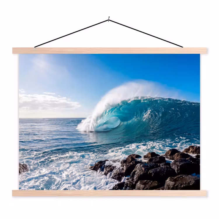 Schoolplaat - Golf - Oceaan - Brekend - Water - Blauw — 1