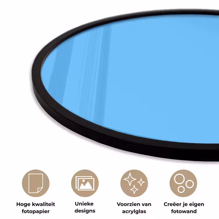 Ronde fotolijst - Sky - Blue - Blauw — 5