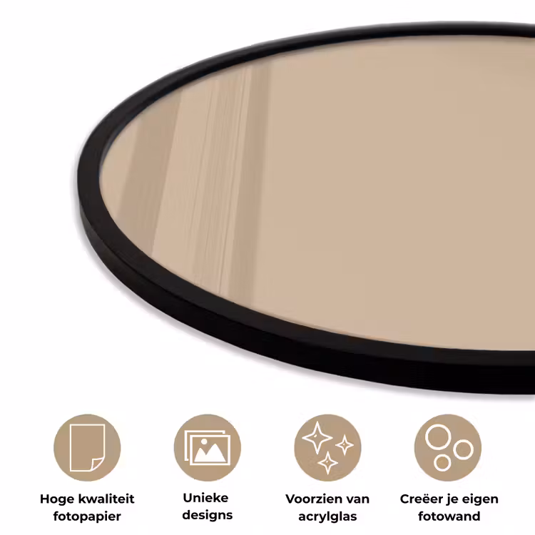 Ronde fotolijst - Soft - Taupe - Bruin — 5