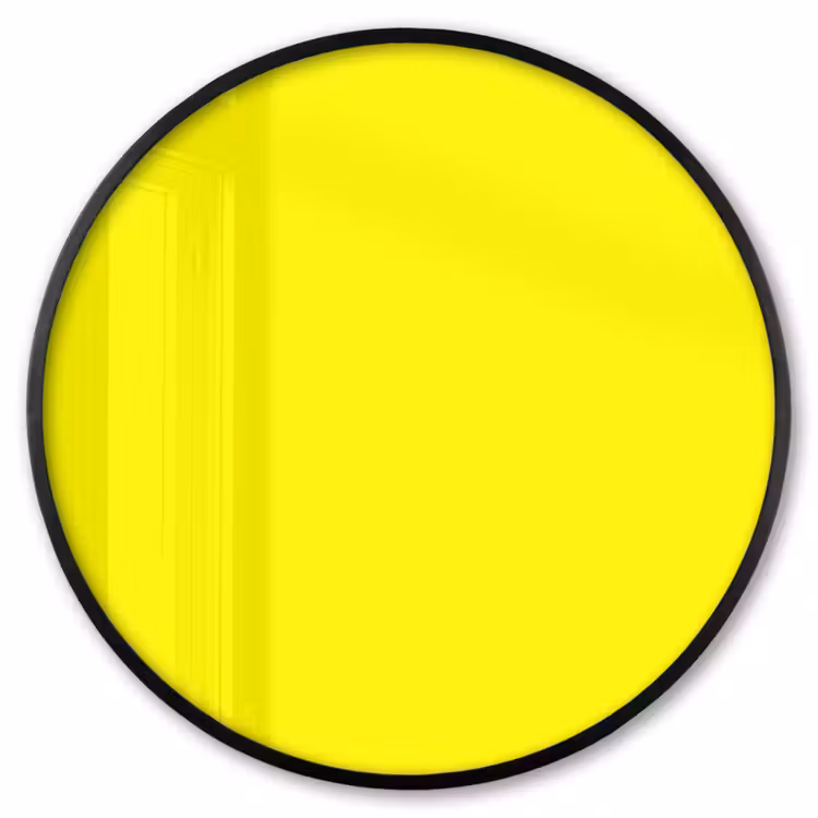 Ronde fotolijst - Sunshine - Glow - Geel — 1