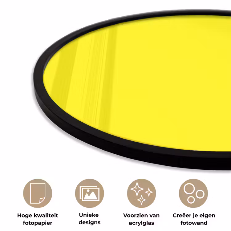 Ronde fotolijst - Sunshine - Glow - Geel — 5