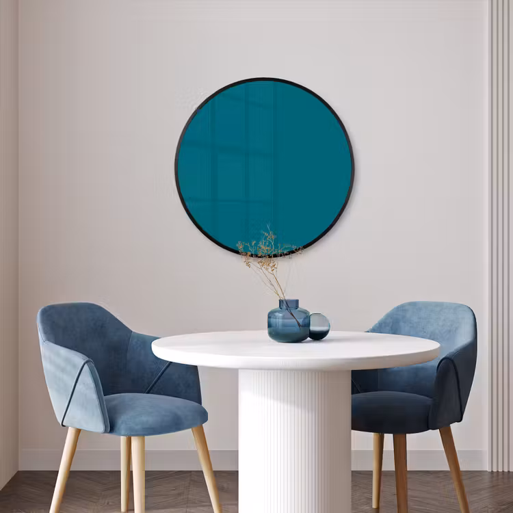 Ronde fotolijst - Tropical - Peacock - Blauw — 3