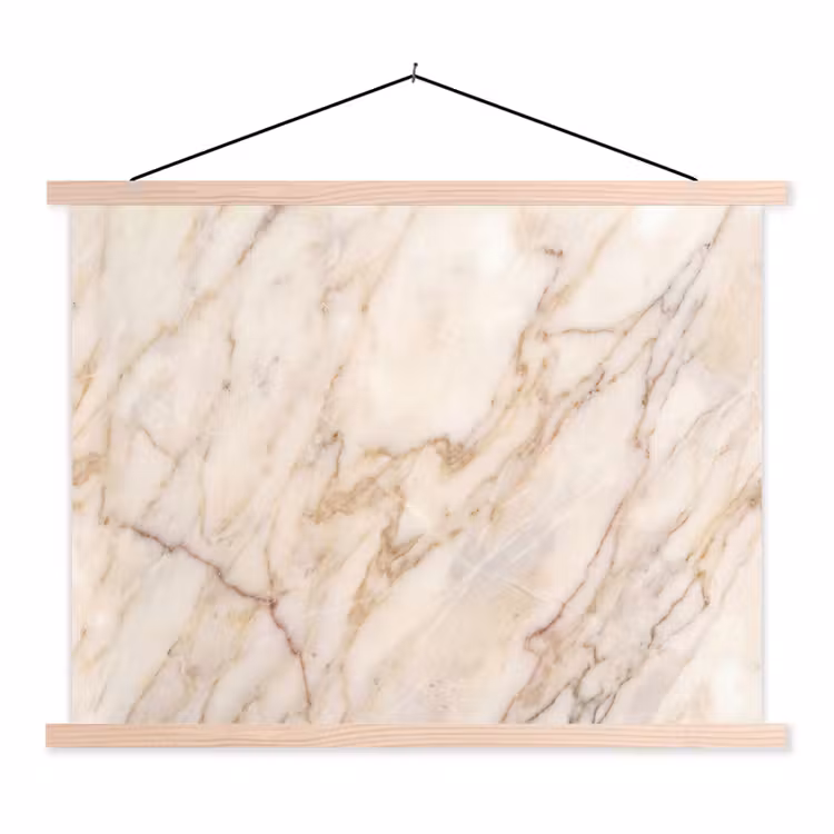 Schoolplaat - Marmer - Ader - Abstract - Wit - Goud — 1