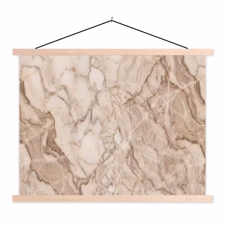 Schoolplaat - Marmer - Aderen - Textuur - Beige - Modern — 1