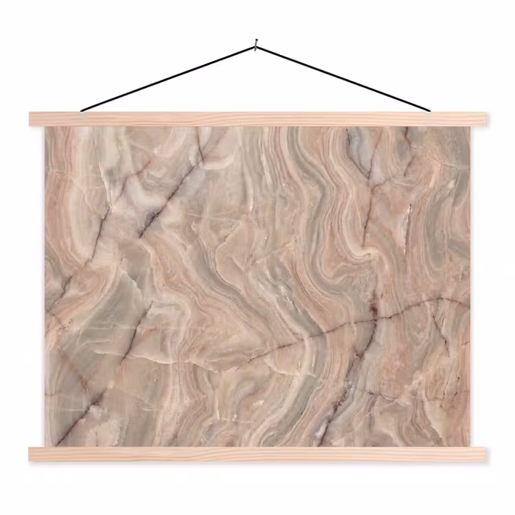 Schoolplaat - Marmer - Patroon - Abstract - Beige - Groen — 1