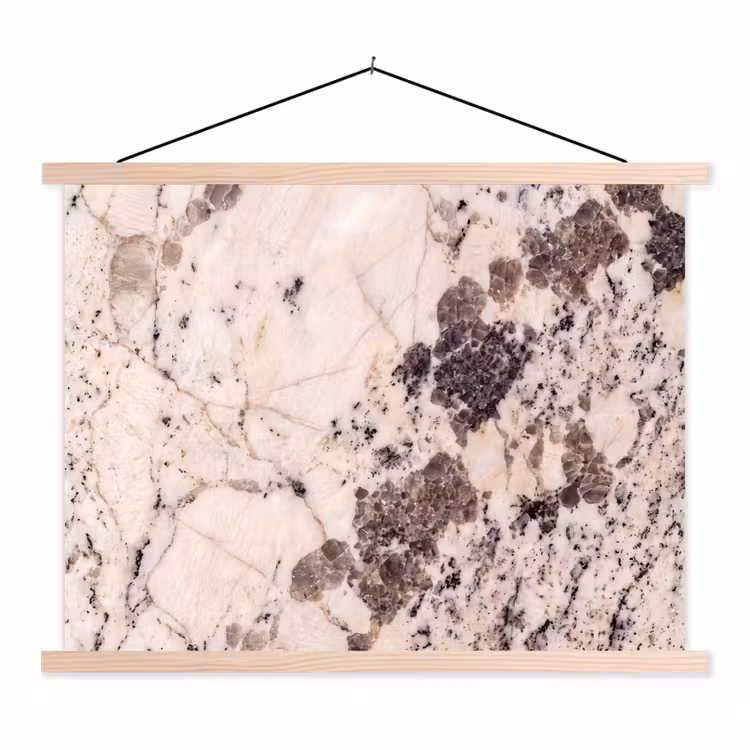 Schoolplaat - Natuursteen - Patroon - Abstract - Beige - Grijs — 1
