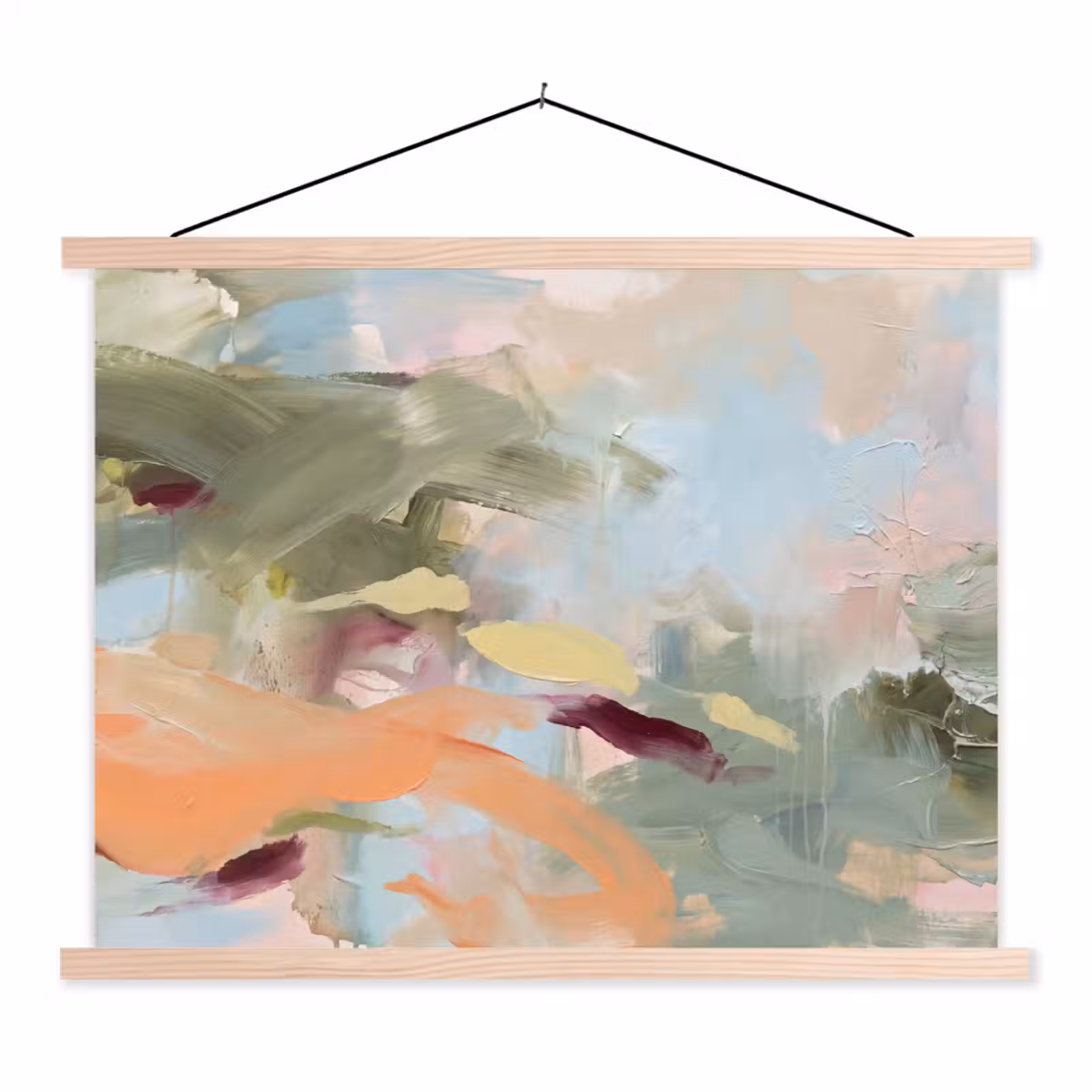 Schoolplaat - Abstract - Borstelstreken - Kunst - Modern - Pastel — 1