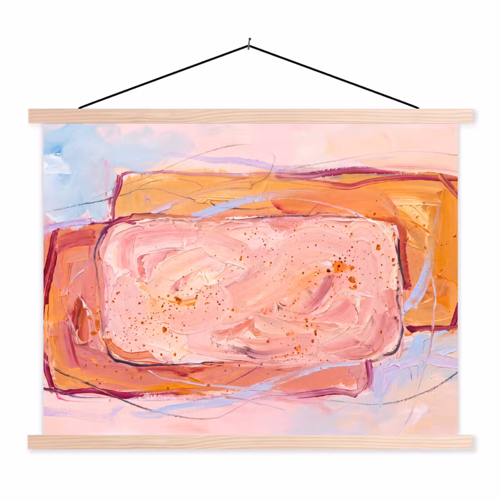 Schoolplaat - Abstract - Vormen - Modern - Roze — 1