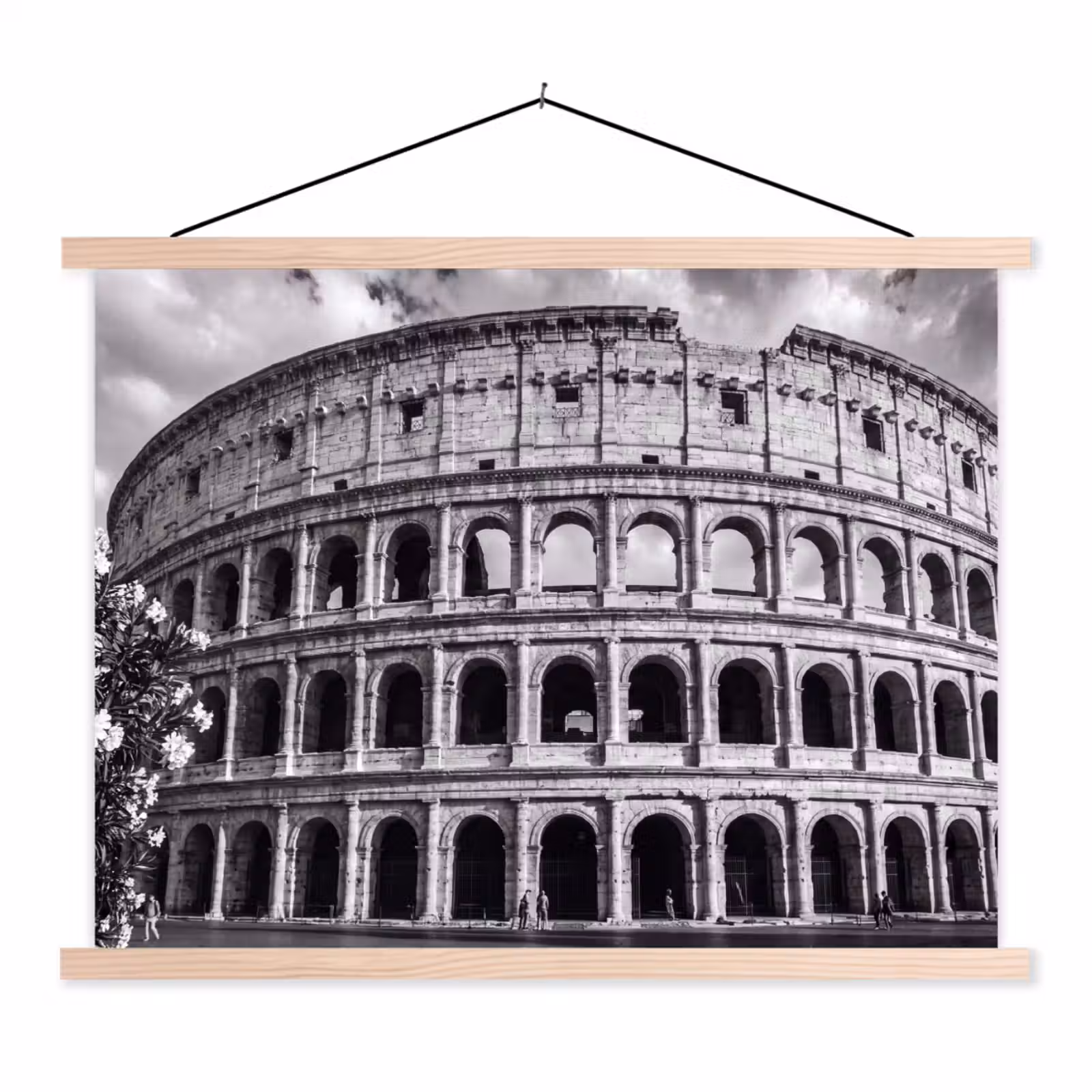 Schoolplaat - Architectuur - Colosseum - Rome - Historisch - Zwart-wit — 1
