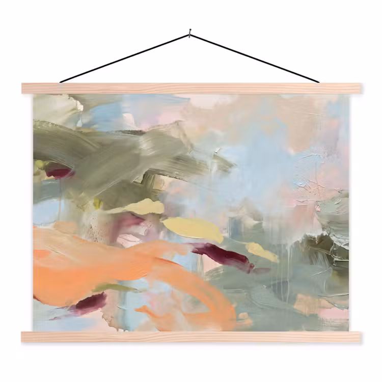 Schoolplaat - Abstract - Borstelstreken - Kunst - Modern - Pastel — 1