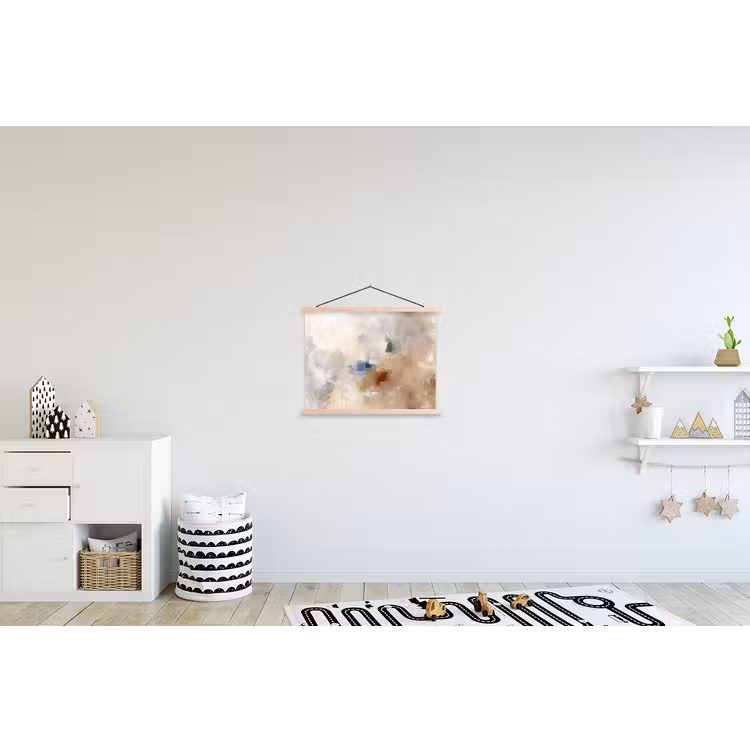 Schoolplaat - Abstract - Borstelstreken - Modern - Beige - Kunst — 3