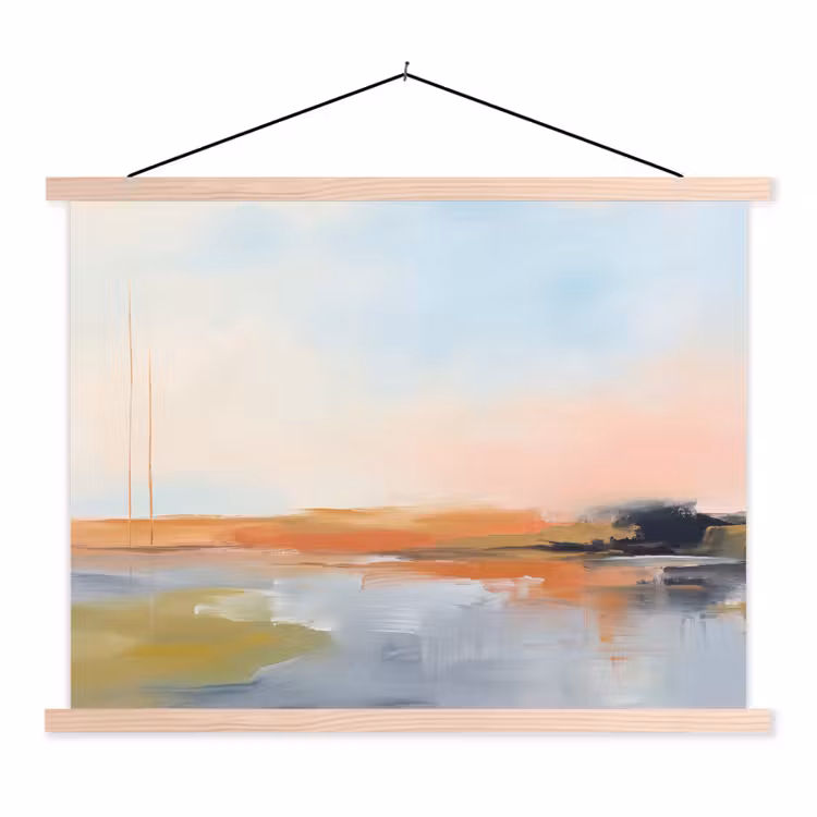 Schoolplaat - Abstract - Landschap - Horizon - Modern - Kleurrijk — 1