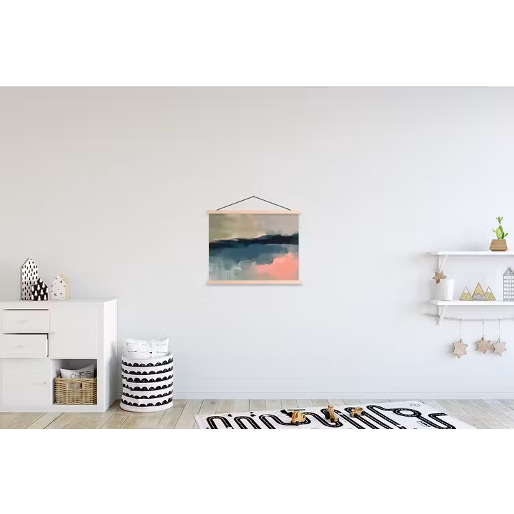Schoolplaat - Abstract - Landschap - Kunst - Modern - Groen - Blauw — 3