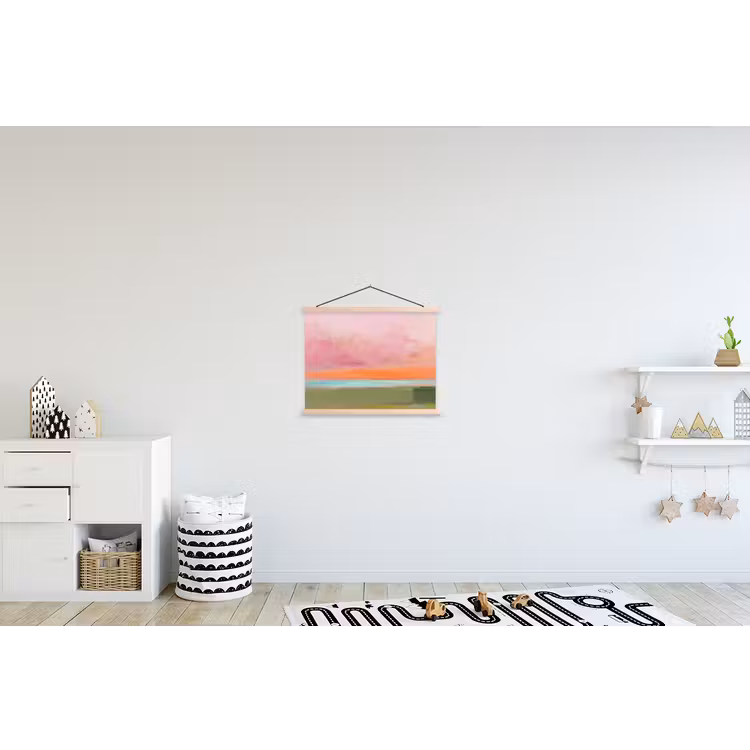 Schoolplaat - Abstract - Landschap - Modern - Roze - Oranje — 3