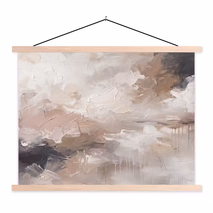 Schoolplaat - Abstract - Textuur - Kunst - Modern - Beige — 1