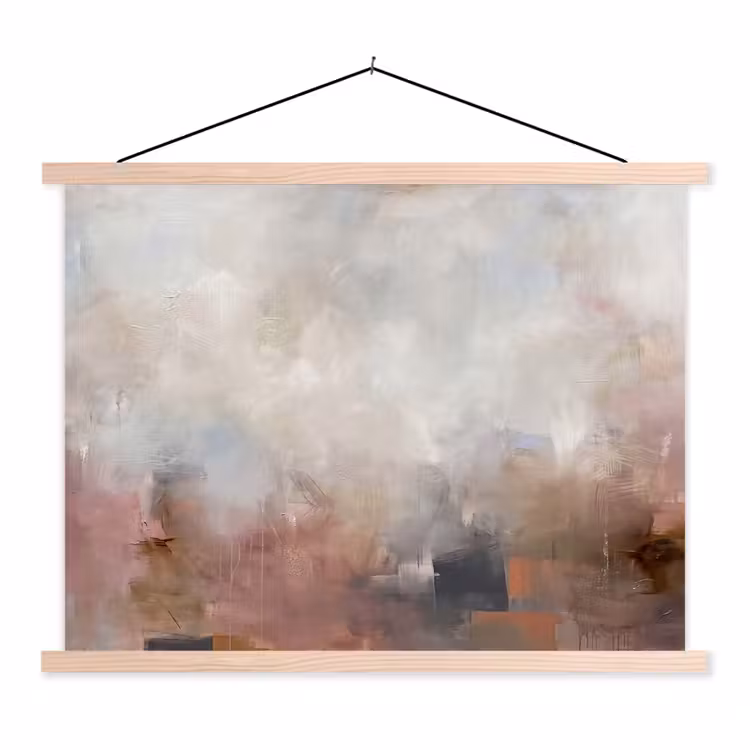 Schoolplaat - Abstract - Vloeiend - Kunst - Modern - Beige — 1