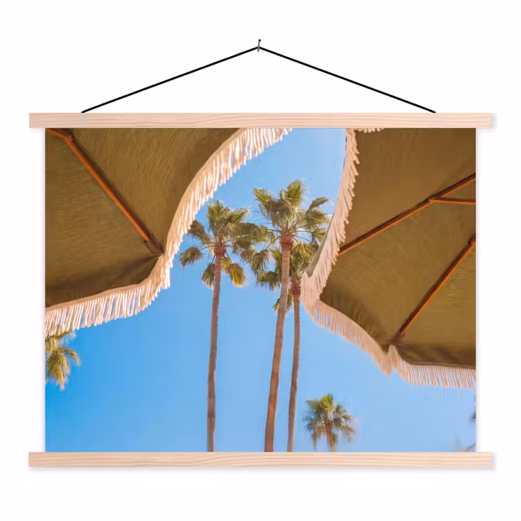 Schoolplaat - Parasol - Groen - Franjes - Zomer - Tropisch — 1