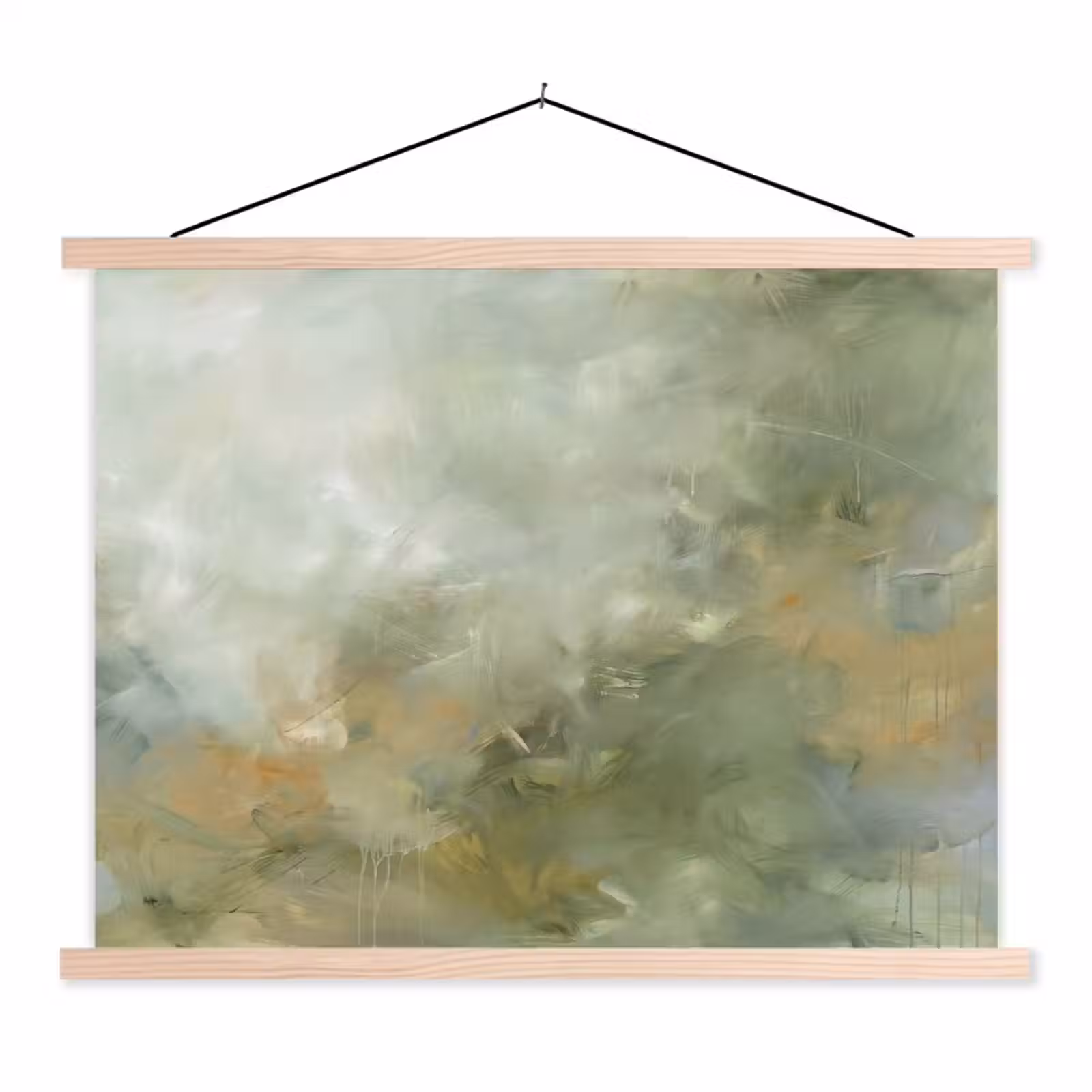 Schoolplaat - Abstract - Groen - Beige - Modern - Kunst — 1
