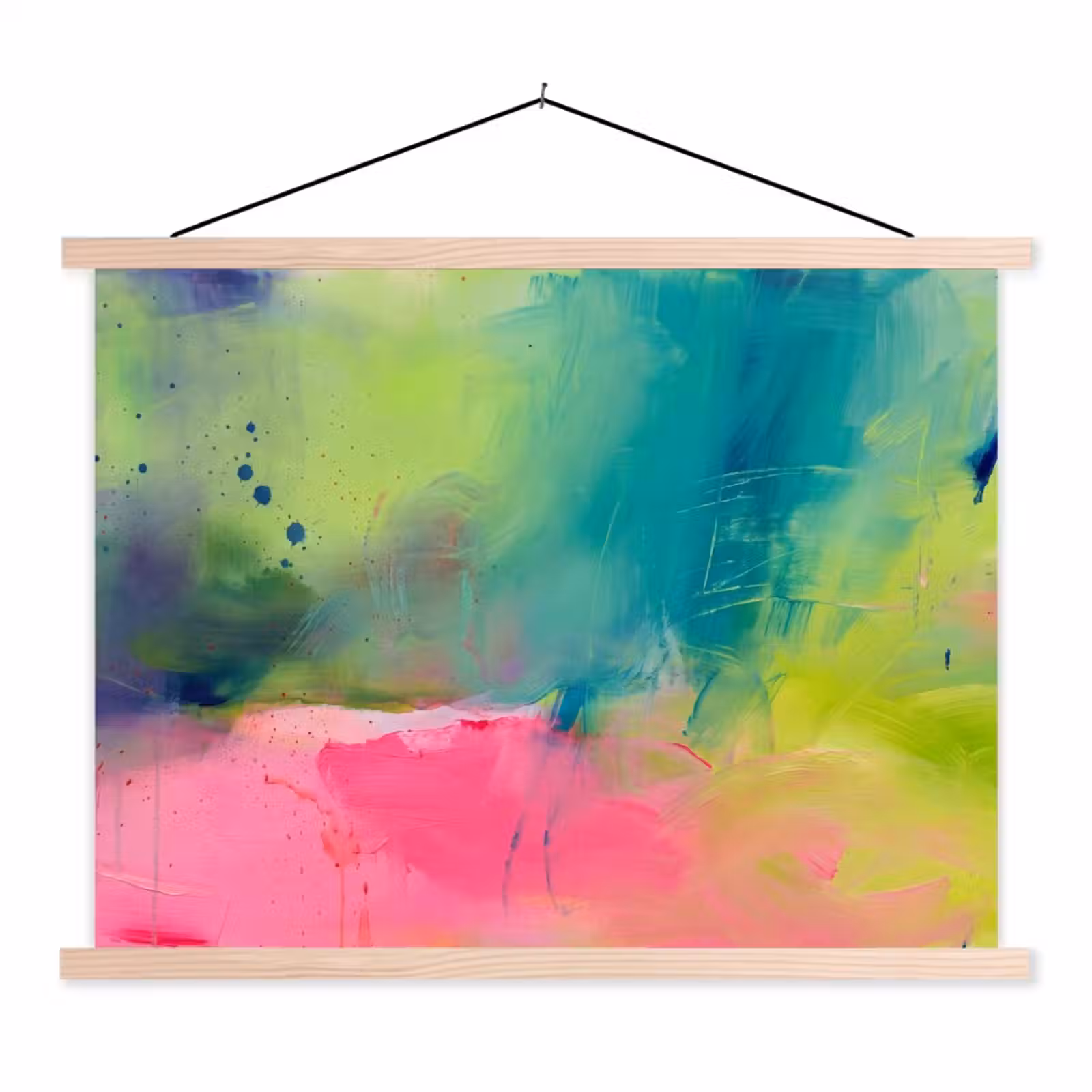 Schoolplaat - Abstract - Kleuren - Modern - Groen - Roze — 1