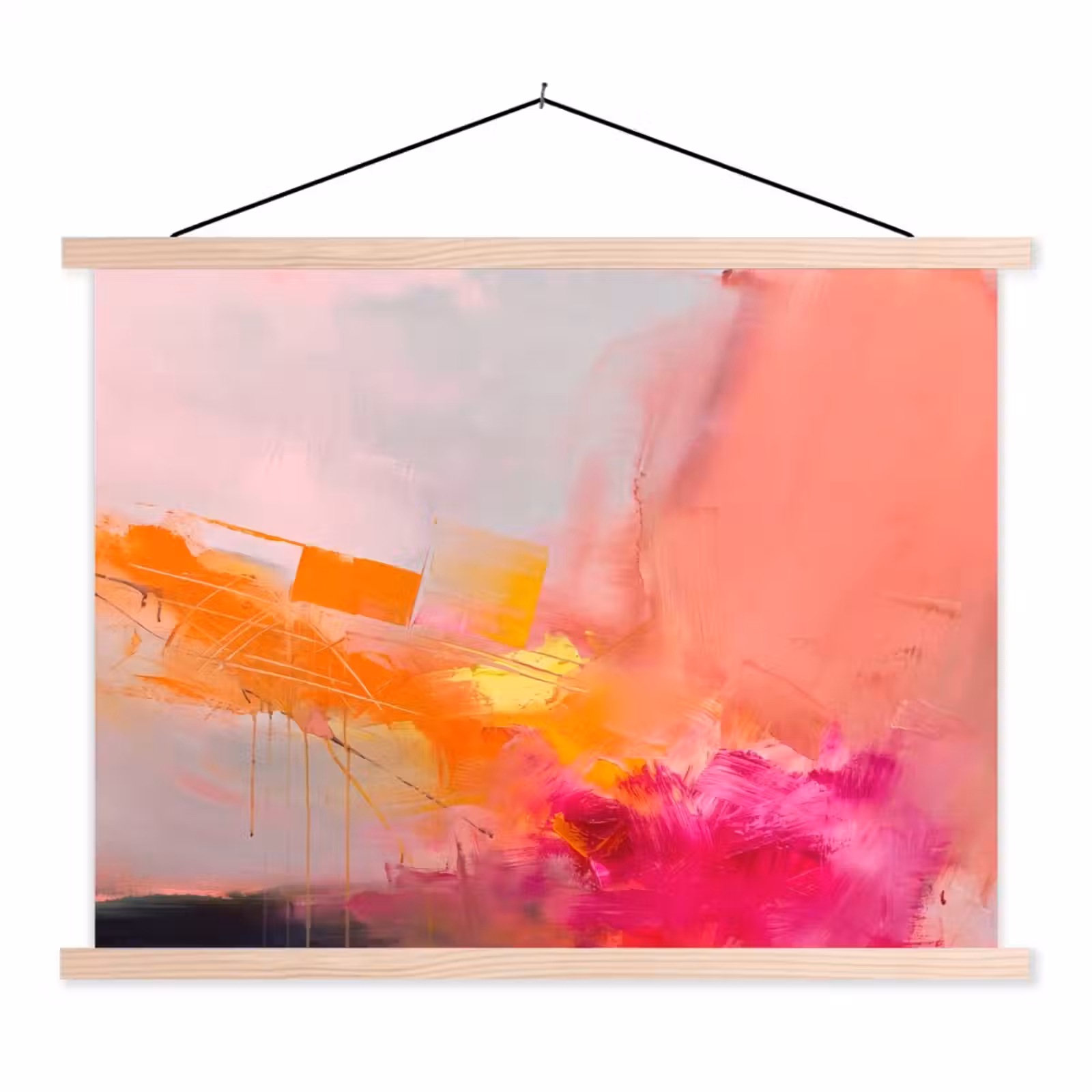 Schoolplaat - Abstract - Kleurrijk - Modern - Roze — 1