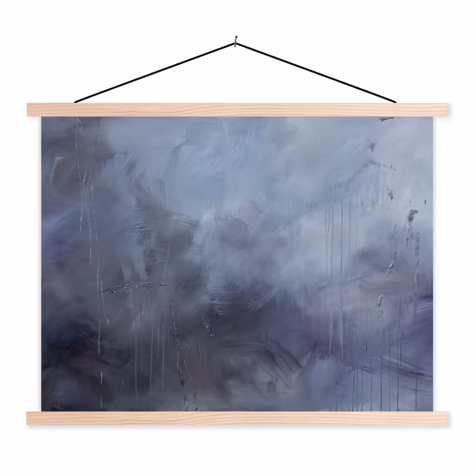 Schoolplaat - Abstract - Kwaststreken - Modern - Kunst - Grijs — 1