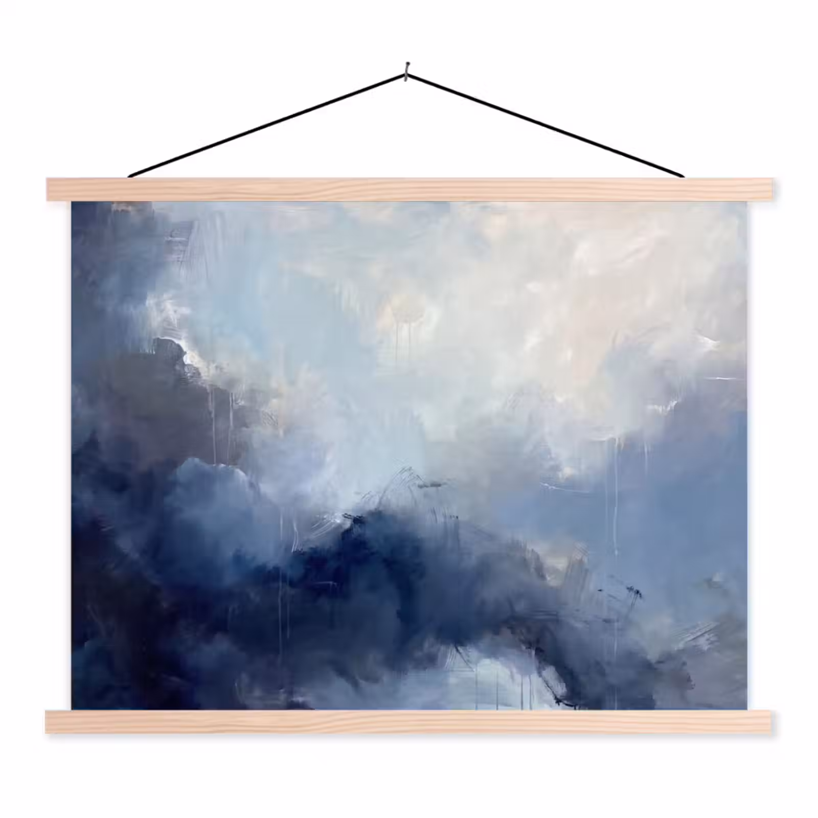 Schoolplaat - Abstract - Wolken - Modern - Blauw - Kunst — 1