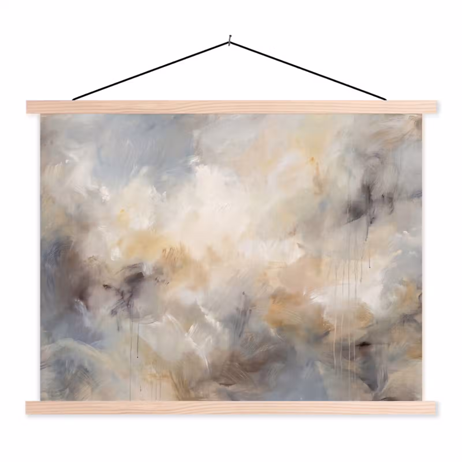 Schoolplaat - Abstract - Wolken - Sfeervol - Beige - Grijs — 1