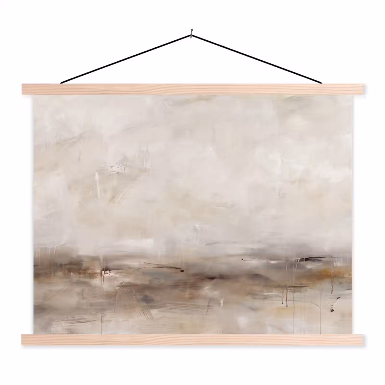 Schoolplaat - Abstrakt - Landschap - Modern - Beige - Kunst — 1