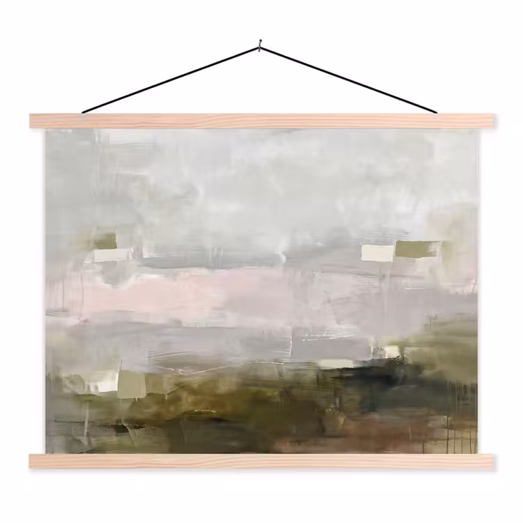 Schoolplaat - Abstract - Gelaagd - Kunst - Modern - Grijs-Groen — 1