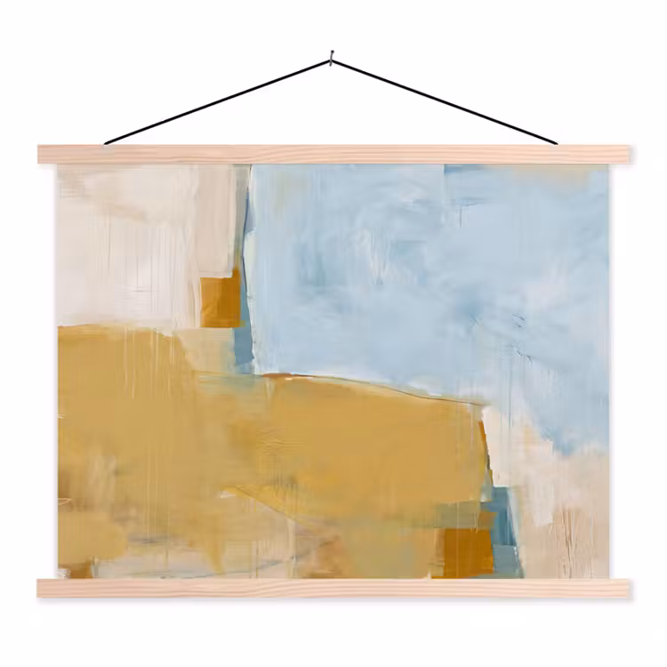 Schoolplaat - Abstract - Kleuren - Kunst - Modern - Blauw — 1