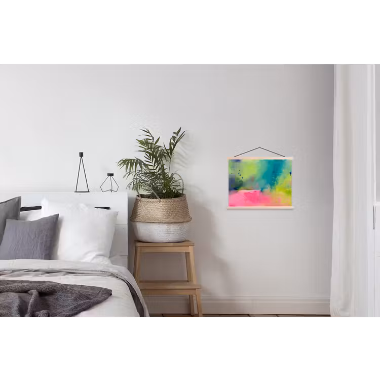 Schoolplaat - Abstract - Kleuren - Modern - Groen - Roze — 2