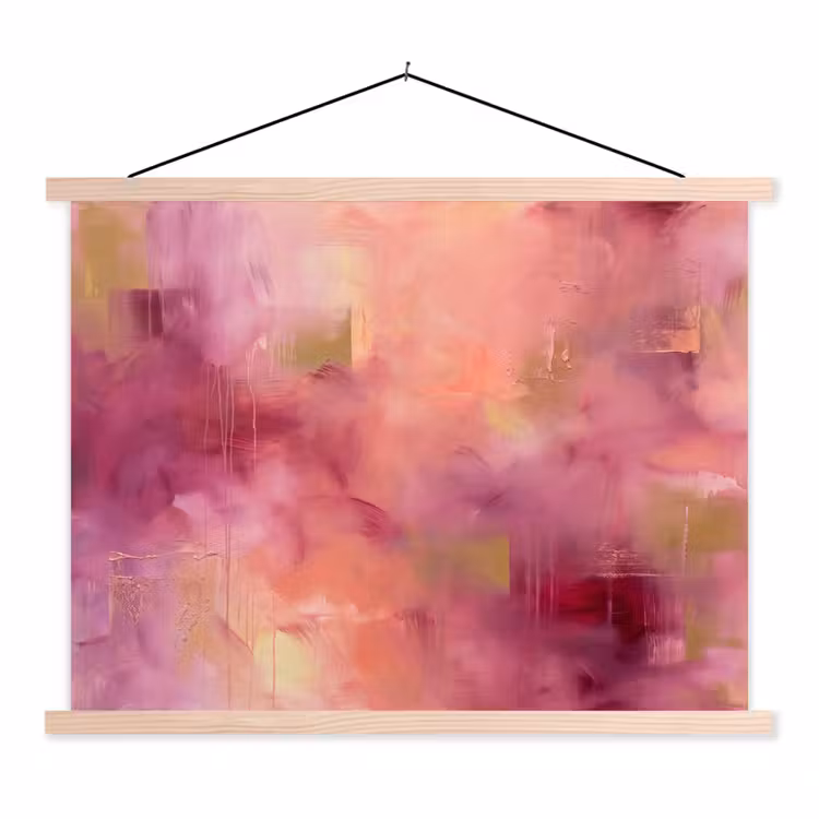 Schoolplaat - Abstract - Kleuren - Modern - Roze - Paars — 1
