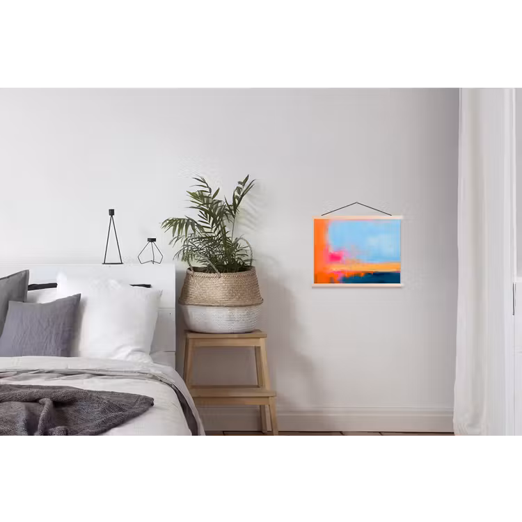 Schoolplaat - Abstract - Kleurvlakken - Modern - Oranje - Blauw — 2
