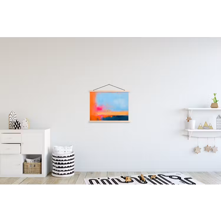 Schoolplaat - Abstract - Kleurvlakken - Modern - Oranje - Blauw — 3