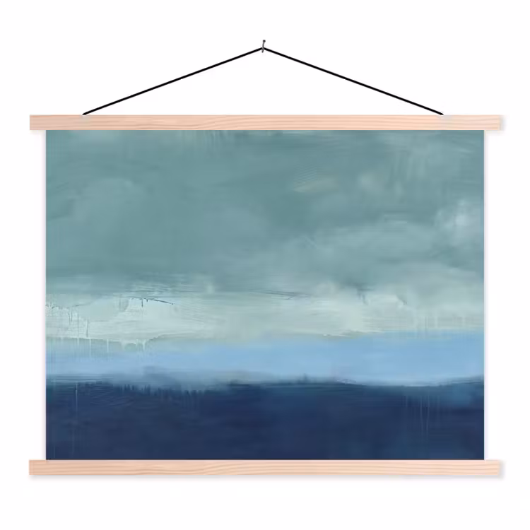 Schoolplaat - Abstract - Lagen - Rust - Modern - Blauw — 1